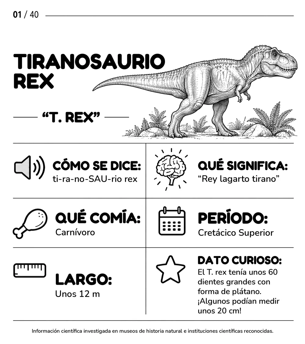 Ficha del Tiranosaurio rex