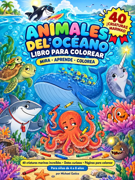 Portada de Animales del océano